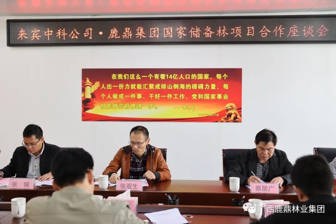 WG电子集团与海东中科公司召建国度储蓄林项目合作座谈会