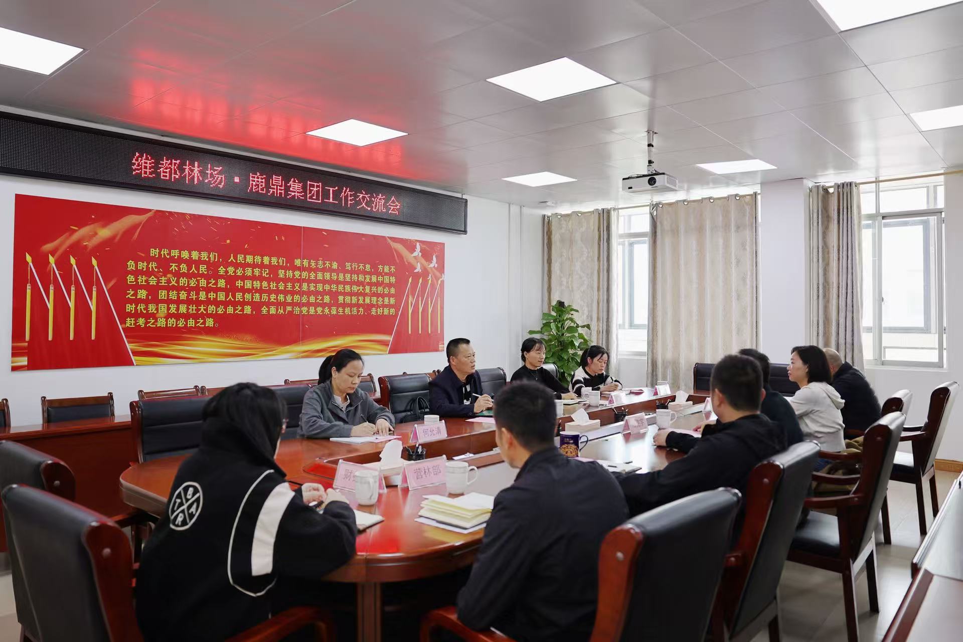 广西国有维都林场到WG电子集团调研互换